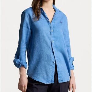 Polo by Ralph Lauren Blue Linen Shirt S